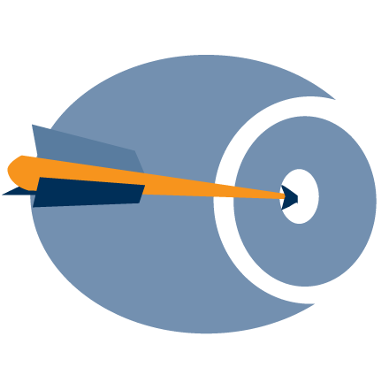 Illustration of an arrow hitting a target in the bullseye